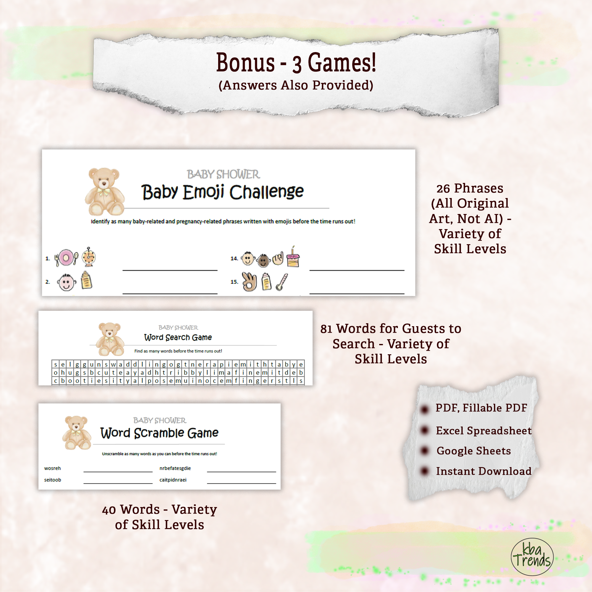 Baby Shower Planner Bundle Printable | Teddy Bear Shower Games, Fillable PDF, Excel & Google Sheets, Personalized Canva Template Customizable, Woodland Baby Shower Planner, Storybook Nursery, Baby Bear Theme, Cottagecore Baby Shower Invitation