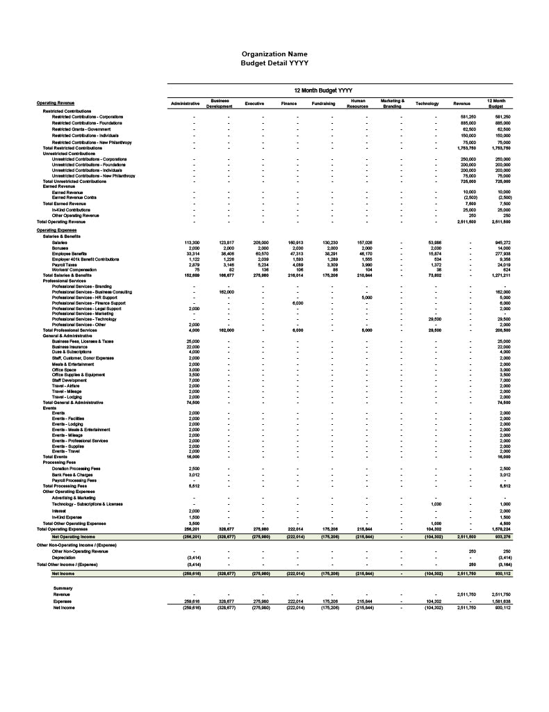 Professional Budgeting System | Excel Financial Workbook | Automated Budget Reports & Executive Dashboards | Small, Mid-Sized, Nonprofits