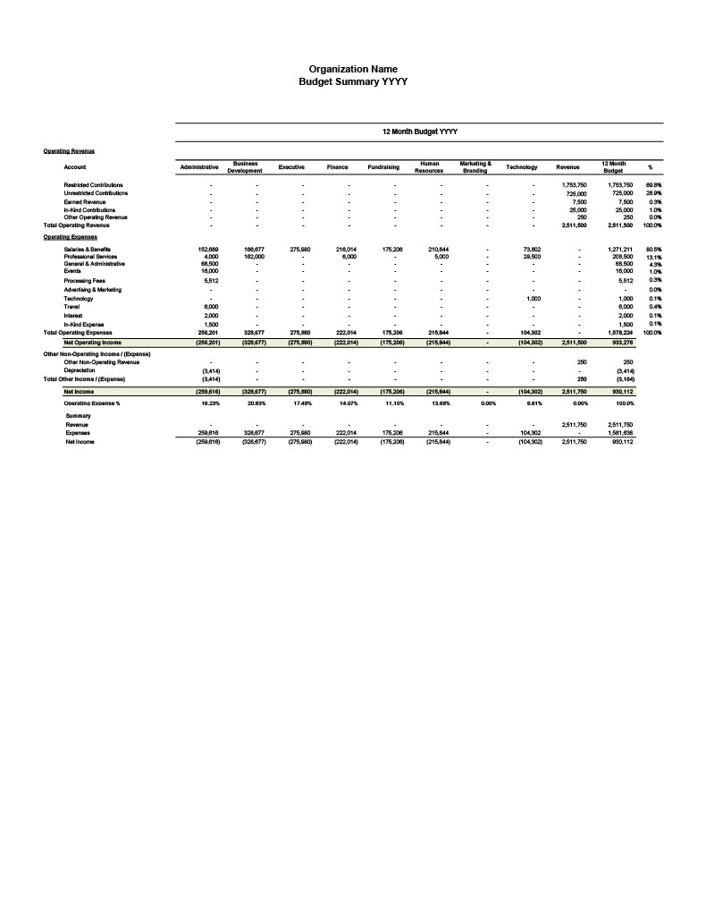 Professional Budgeting System | Excel Financial Workbook | Automated Budget Reports & Executive Dashboards | Small, Mid-Sized, Nonprofits